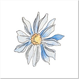 Blue flower Posters and Art